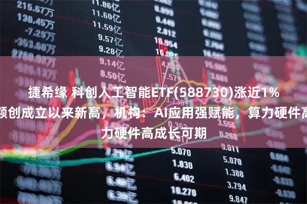捷希缘 科创人工智能ETF(588730)涨近1%，最新份额创成立以来新高，机构：AI应用强赋能，算力硬件高成长可期
